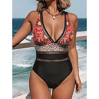 Dames Normaal Zwemkleding Een stukje Monokini Zwempak Halster Opdrukken Luipaard Strand Kleding Zomer Badpakken Lightinthebox - thumbnail