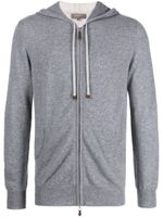 N.Peal hoodie zippé en cachemire - Gris - thumbnail