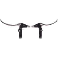 VWP Remgrepenset v-brake 4-vinger zwart/zilver 2-delig