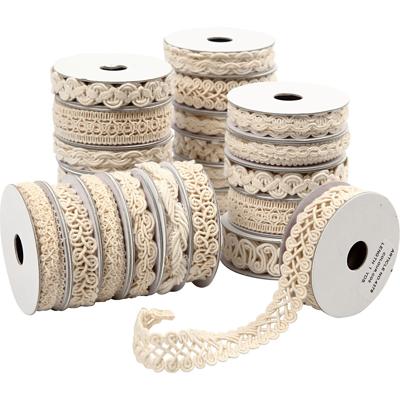 Creativ Company Decoratief lint, b: 6-18 mm, crème, 56x0.90 m/ 1 doos
