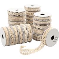 Creativ Company Decoratief lint, b: 6-18 mm, crème, 56x0.90 m/ 1 doos