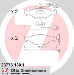 Remblokkenset, schijfrem 237761801