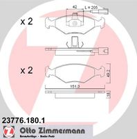 Remblokkenset, schijfrem 237761801