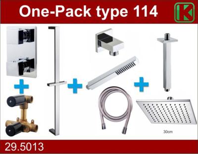 Wiesbaden one-pack inbouwthermostaatset type 114 CHR (30cm) Wiesbaden one-pack inbouwthermostaatset type 114 CHR (30cm)