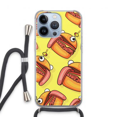 Hamburger: iPhone 13 Pro Transparant Hoesje met koord