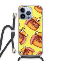 Hamburger: iPhone 13 Pro Transparant Hoesje met koord
