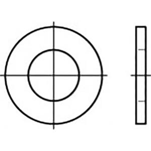 TOOLCRAFT Onderlegring Staal 25 stuk(s) TO-5433663