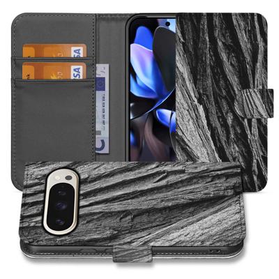 Book Case Google Pixel 10 Pro XL | Boomschors Grijs Rustiek