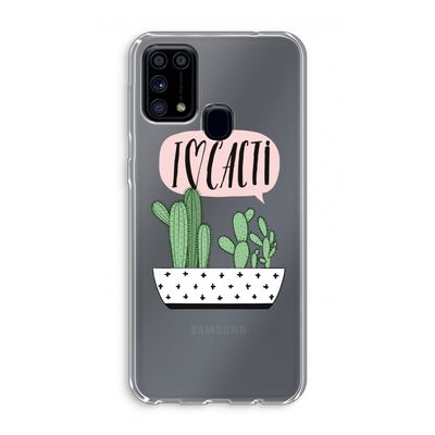 I love cacti: Samsung Galaxy M31 Transparant Hoesje