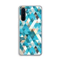 Gekleurde driehoekjes blauw: OnePlus Nord Transparant Hoesje