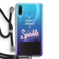 Sparkle quote: Huawei P30 Lite Transparant Hoesje met koord