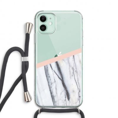 A touch of peach: iPhone 11 Transparant Hoesje met koord