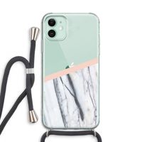A touch of peach: iPhone 11 Transparant Hoesje met koord