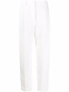 Brunello Cucinelli pantalon fuselé en lin mélangé - Blanc