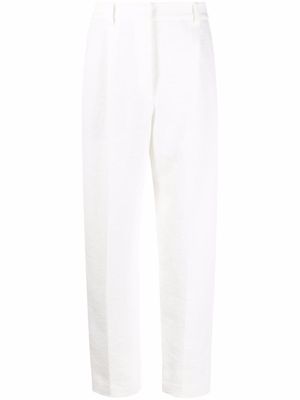 Brunello Cucinelli pantalon fuselé en lin mélangé - Blanc