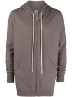 Rick Owens hoodie zippé à lien de resserrage - Gris - thumbnail