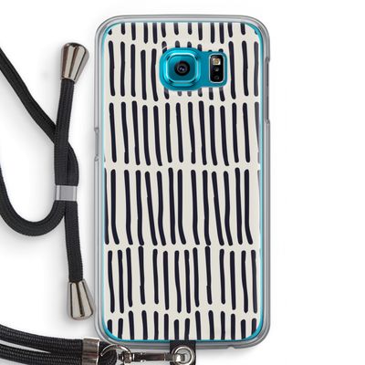 Moroccan stripes: Samsung Galaxy S6 Transparant Hoesje met koord
