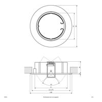 EVN 515014 515014 Inbouwring Halogeen Zonder 50 W Chroom