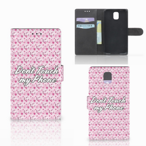 Samsung Galaxy Note 3 Portemonnee Hoesje Flowers Pink DTMP