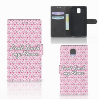 Samsung Galaxy Note 3 Portemonnee Hoesje Flowers Pink DTMP - thumbnail
