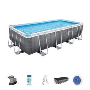 Bestway Power Steel Oval zwembad - 549 x 274 x 122 cm - met filterpomp en accessoires