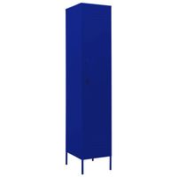 The Living Store Lockerkast - Staal - 35 x 46 x 180 cm - Marineblauw