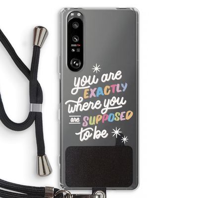 Right Place: Sony Xperia 1 III Transparant Hoesje met koord