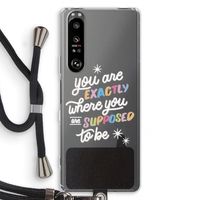 Right Place: Sony Xperia 1 III Transparant Hoesje met koord