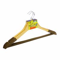 Kledinghangers Hidalgo Hout Natuurlijk (2 Stuks)