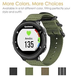 Horlogeband voor Garmin Forerunner 220/230/235/620/630/735XT Approach S20 / S6 / S5 Nylon Vervanging Band met verwijderingstool Verstelbaar Ademend Sportband Polsbandje Lightinthebox