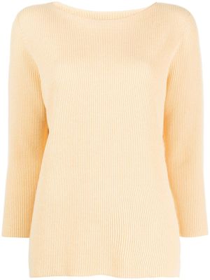 Fabiana Filippi pull en maille nervurée - Jaune