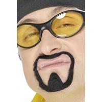 Ali G snor - zwarte ringbaard - zelfklevend Ali G snor - zwarte ringbaard - zelfklevend