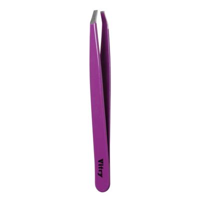 Vitry Face Care Coloured Tweezers Crab Ends Pincet Ref.26 C Mauve 1Stuks