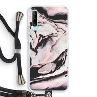 Roze stroom: Huawei P Smart Pro Transparant Hoesje met koord