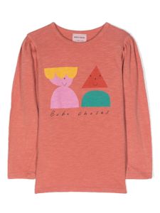 Bobo Choses sweat Funny Friends à manches bouffantes - Orange