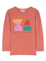 Bobo Choses sweat Funny Friends à manches bouffantes - Orange - thumbnail