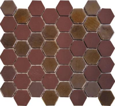 The Mosaic Factory Amsterdam Mozaiek Tegel Vierkant - Burgundy Matt Glossy