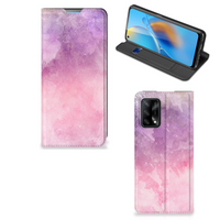 Bookcase OPPO A74 4G Pink Purple Paint - thumbnail