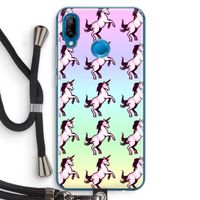 Musketon Unicorn: Huawei P20 Lite Transparant Hoesje met koord