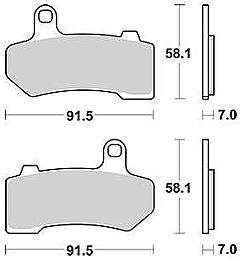TRW Brake pad mcb 781 sv sintered metal