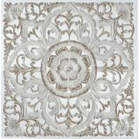 Wanddecoratie DKD Home Decor Wit Mandala Hout MDF (60 x 2 x 60 cm)