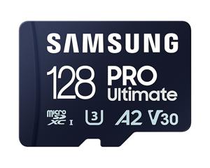 Samsung PRO Ultimate microSD-kaart 128 GB Class 3 UHS-I , v30 Video Speed Class, A2 Application Performance Class Incl. USB-kaartlezer