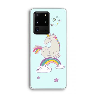 Regenboog eenhoorn: Samsung Galaxy S20 Ultra Transparant Hoesje