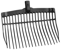 Mestvork zonder steel Zwart