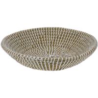 Fruitschaal Rattan - gevlochten riet - D30 x H6 cm - naturel - rond