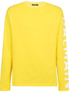 Balmain sweat à logo imprimé - Jaune