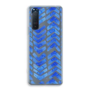 Blauwe pijlen: Sony Xperia 5 II Transparant Hoesje