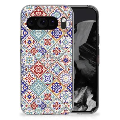Google Pixel 9 Pro XL | TPU | Siliconen hoesje | Tiles Color