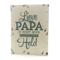 Houten tekstbord 'Liefste Papa'