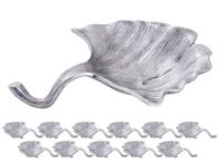 Emma - Dekoschale - goud of zilver - aluminium - 30x6x25 cm